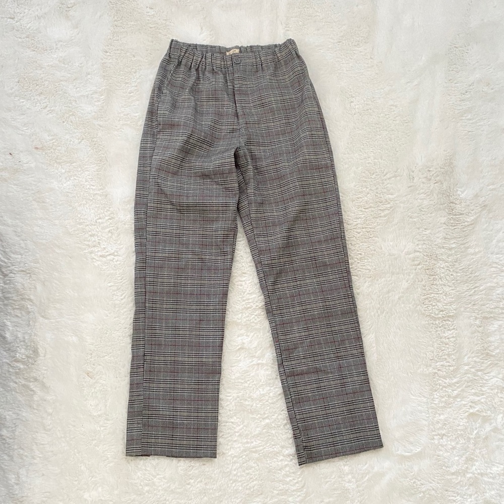 Brandy Melville High Rise Plaid Gingham Pants